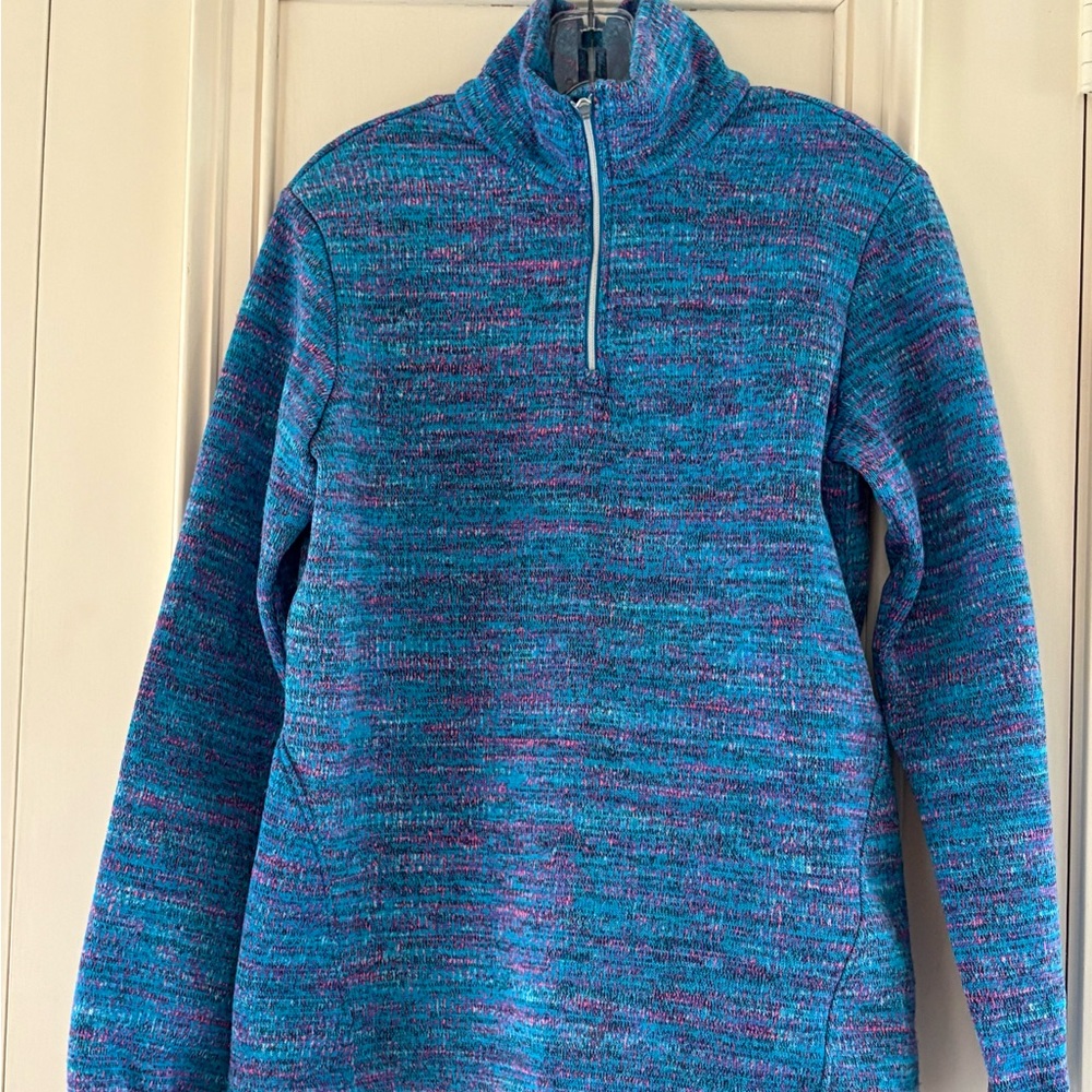 Beautiful Aqua Blue and shades of Pink Sweater